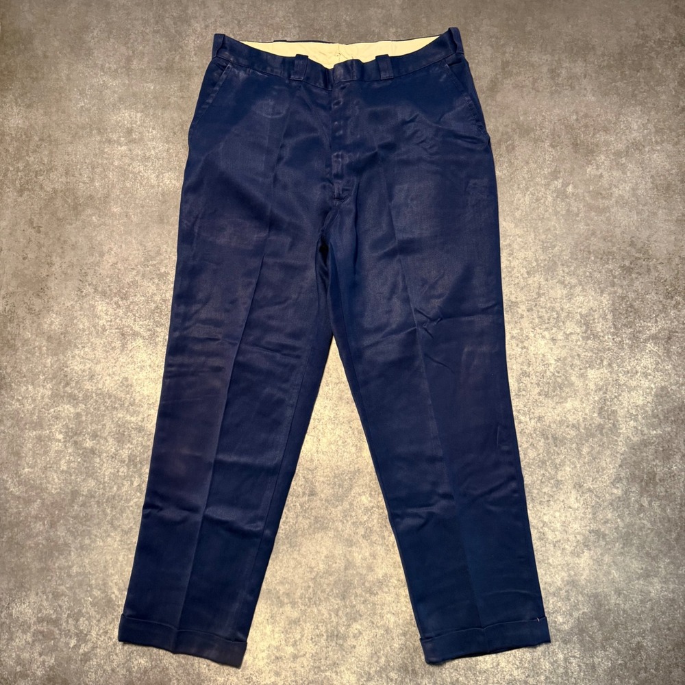 Vintage Unitog Mens Navy Blue Work Pants 33 x 29 Union Made USA Talon 42 Twill
